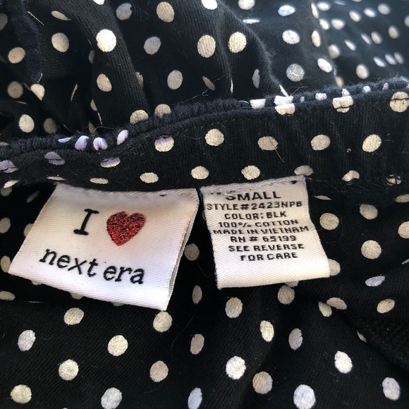 💯 cotton strapless black & white polka dot shirt - Picture 4 of 4